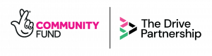 The National Lottery Community Fund and Drive Partnership logos